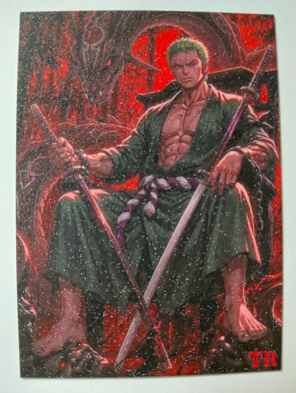 Art Card - Zoro And Rayquaza - Pokemon And One Piece Crossover Art Trading Card